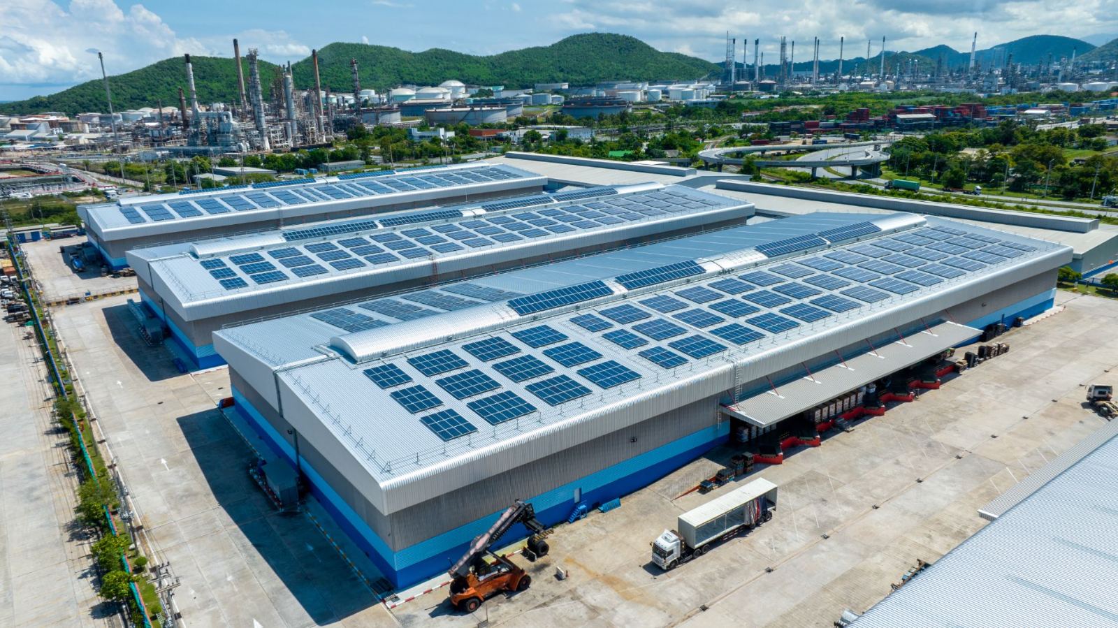 Solaranlage auf einem Gewerbedach